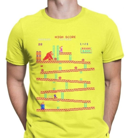 Retro Arcade T-Shirt - Yellow / XXXL - Naviacraft Studios AB