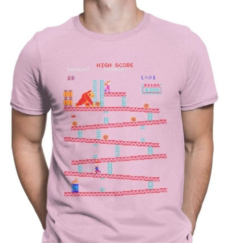 Retro Arcade T-Shirt - Pink / XXXL - Naviacraft Studios AB