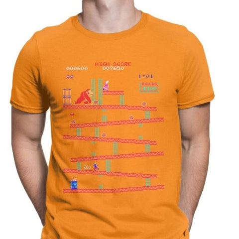 Retro Arcade T-Shirt - Orange / XXXL - Naviacraft Studios AB