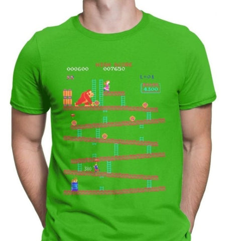 Retro Arcade T-Shirt - Green / XXXL - Naviacraft Studios AB