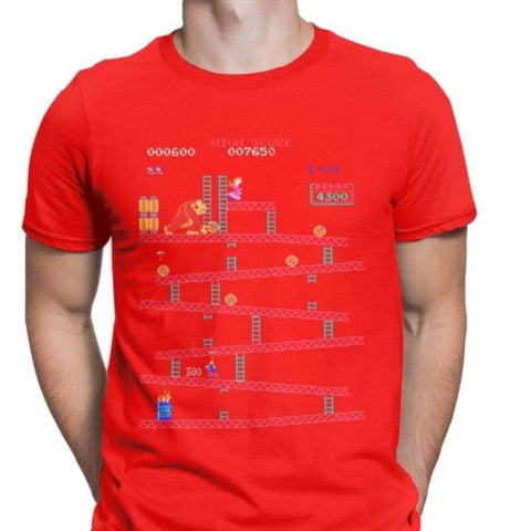 Retro Arcade T-Shirt - Red / XXXL - Naviacraft Studios AB